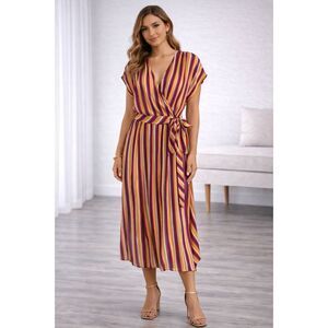Trina Turk Striped Cali Dreaming Chiapas Wrap Dress